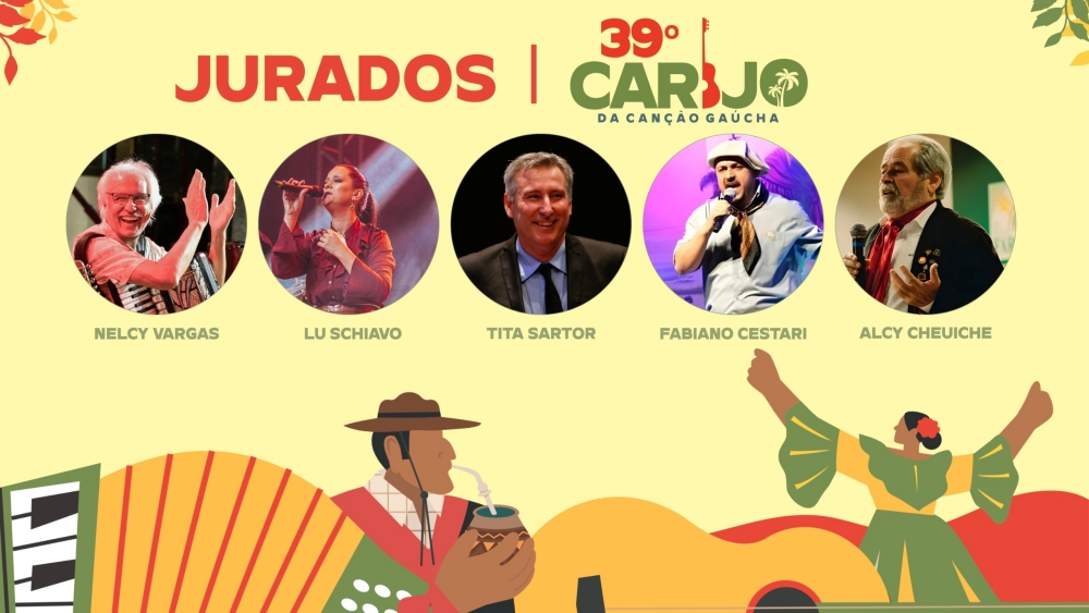 Capa Carijo da Canção Gaúcha divulga jurados da 39ª edição em Palmeira das Missões