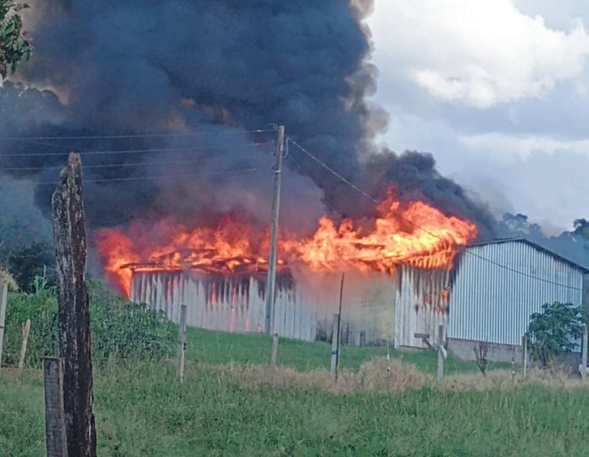 Capa Incêndio de grandes proporções atinge galpão no interior de Jaboticaba