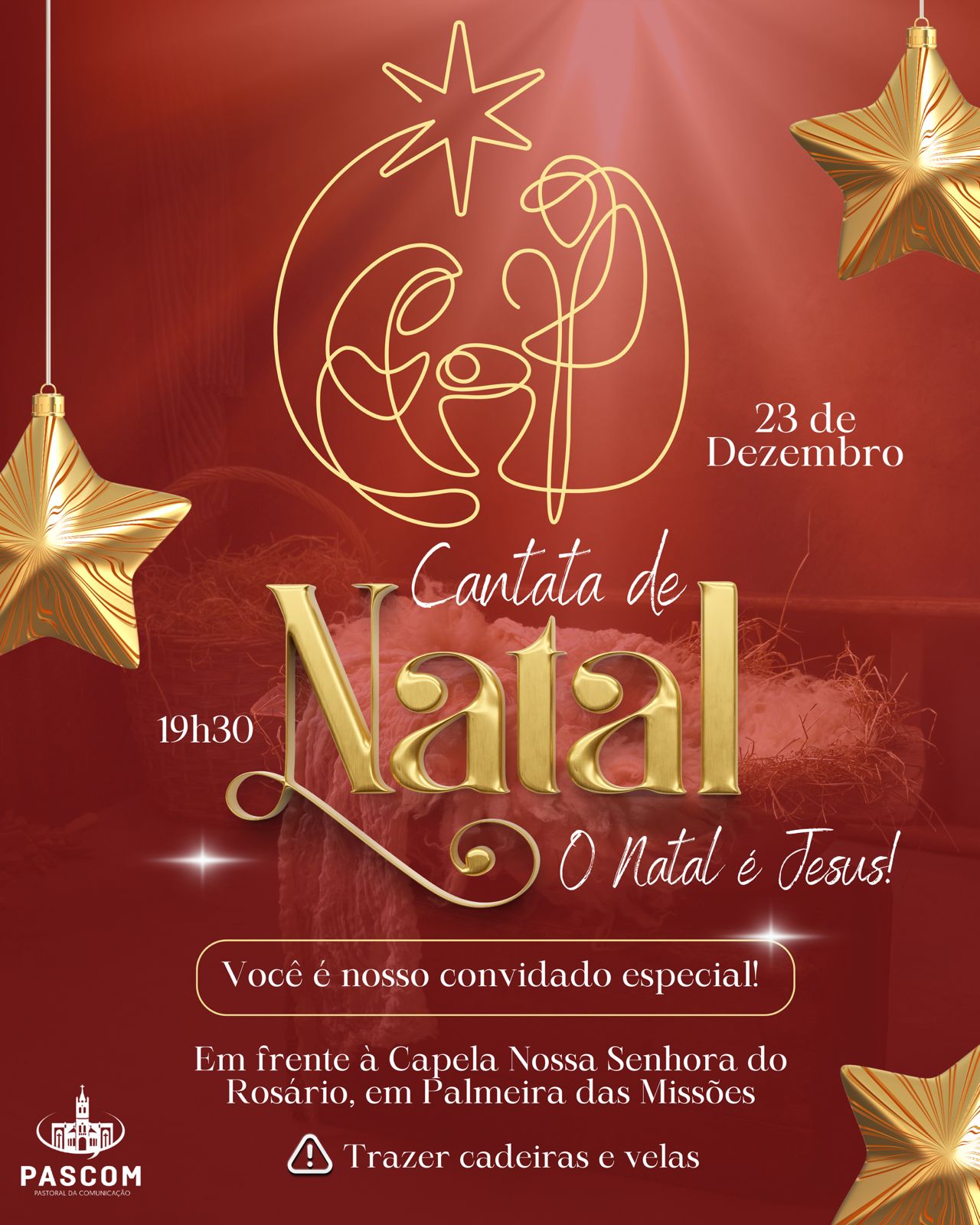 Capa Cantata de Natal ocorre nesta terça-feira (23) em Palmeira das Missões