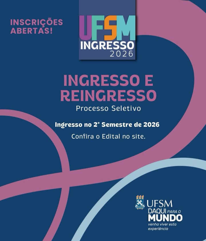 Capa UFSM abre inscrições para ingresso e reingresso em cursos de graduação com vagas em Palmeira das Missões