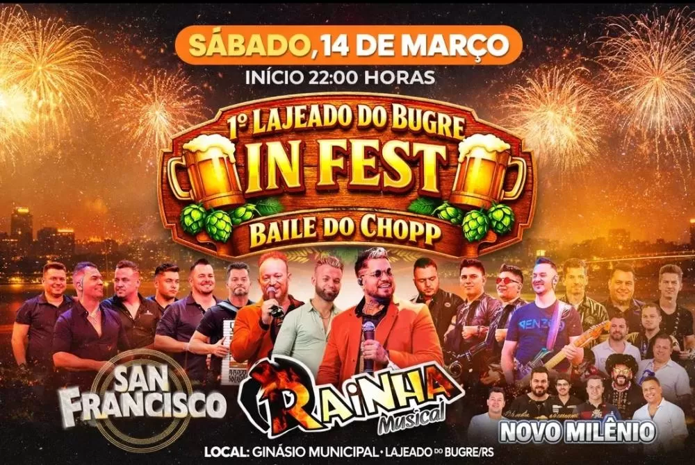 Capa Lajeado do Bugre comemora 34 anos com programação especial do 1º Lajeado do Bugre In Fest