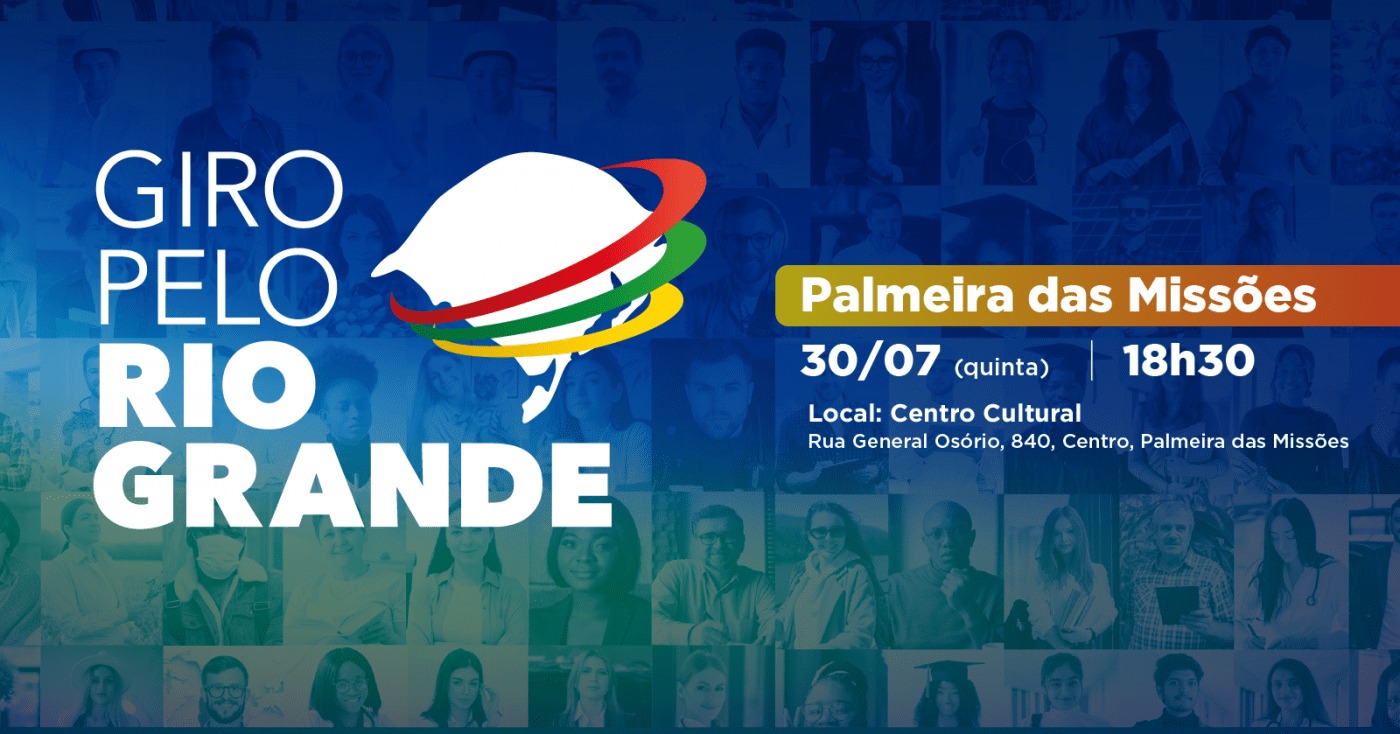 Capa Palmeira das Missões recebe Giro pelo Rio Grande com debate sobre política e economia