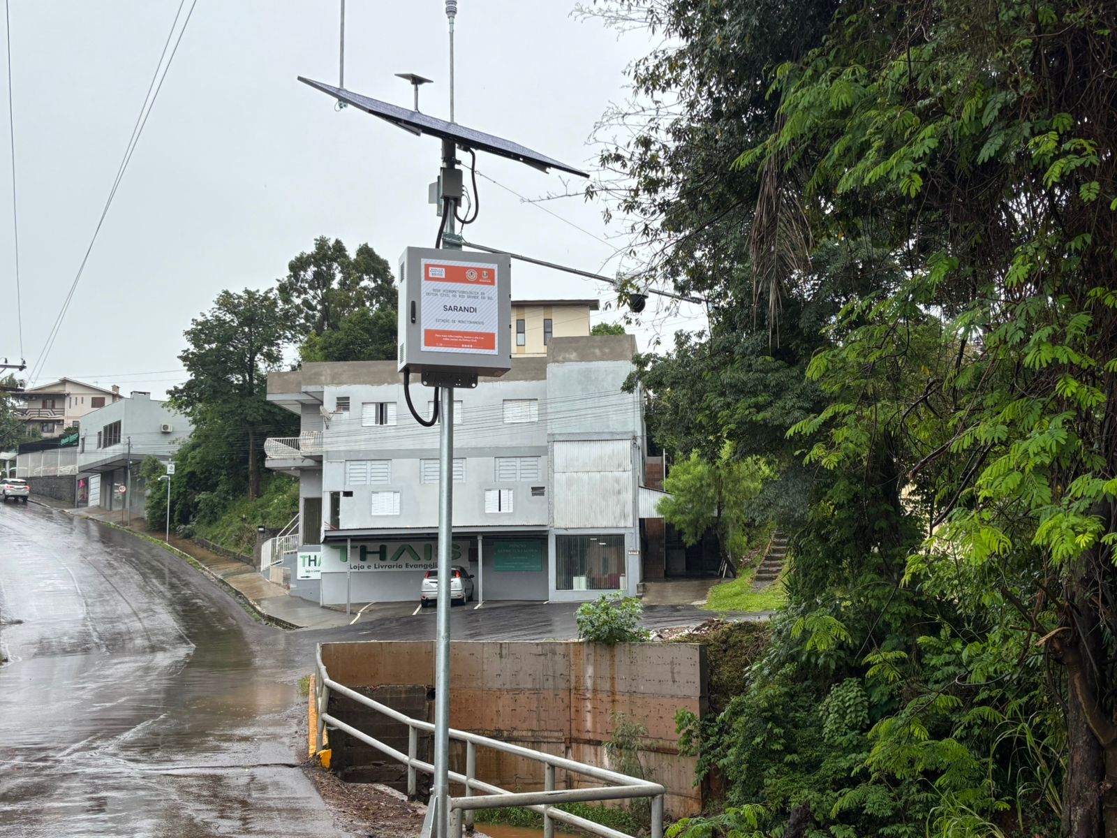 Capa Sarandi passa a monitorar rios e clima em tempo real com estação hidrometeorológica