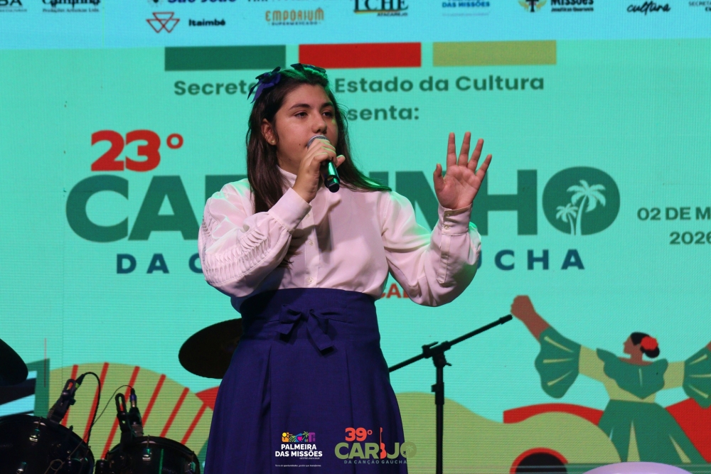 Capa 23º Carijinho abre programação do 39º Carijo da Canção Gaúcha neste sábado