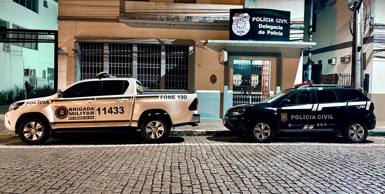 Capa Operação em Palmeira das Missões prende três homens e apreende arma e munições