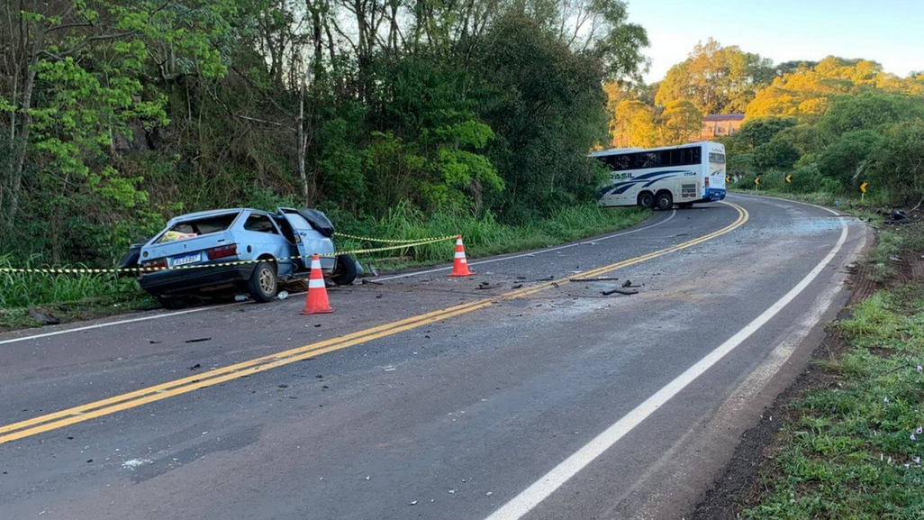 Capa Morre a quinta vítima do grave acidente entre carro e ônibus na ERS-404