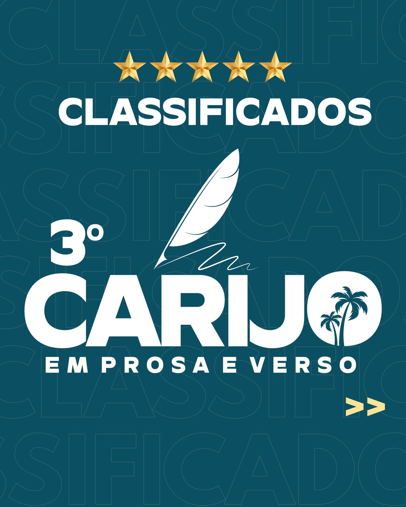Capa 3º Carijo em Prosa e Verso divulga poemas classificados para a final de 25 de maio