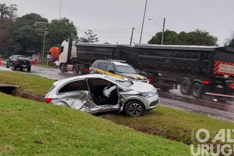 Colisão na BR-386 deixa três feridos em Frederico Westphalen