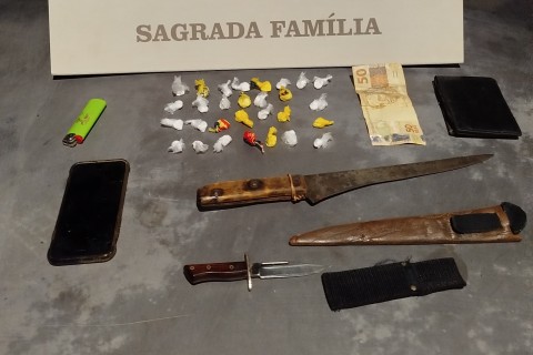 Adolescente de 17 anos é apreendido por tráfico de drogas em Sagrada Família