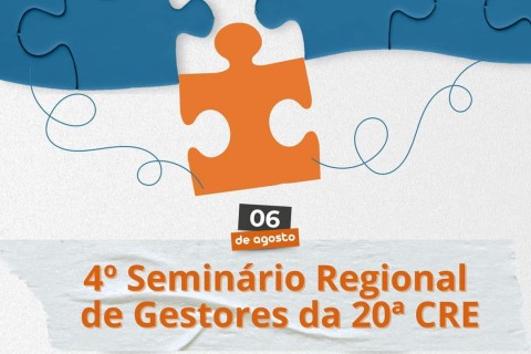 4º Seminário Regional de Gestores da 20ª CRE acontece nessa terça-feira (06) em Palmeira das Missões