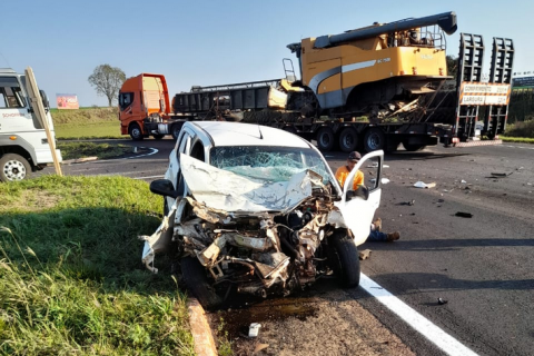 Colisão no entroncamento da BR-468 e ERS 210 deixou dois feridos