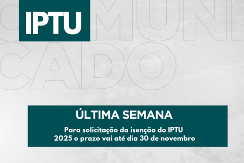 Última semana para solicitar a isenção do IPTU 2025 em Palmeira das Missões